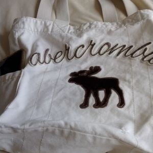 Abercrombie burlap tote bag 13x13x4 est $35 + free